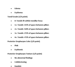Tina Jones HEENT Advanced Health Assessment (28 y/o with sore throat)