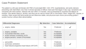 6531 Week 8 iHuman case study (69 year old female with chest pain)